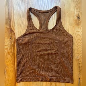 Lululemon Crop Tank Brown Zebra Print Sz. 6